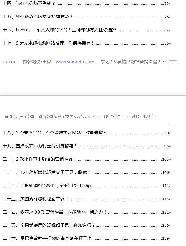 网络营销引流项目